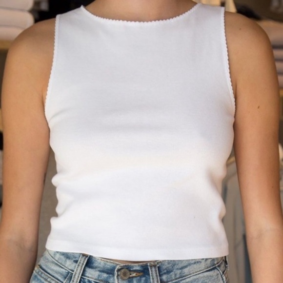 Brandy Melville Vicki Tank | White | One Size (Fits XS) | NWOT - Picture 3 of 12